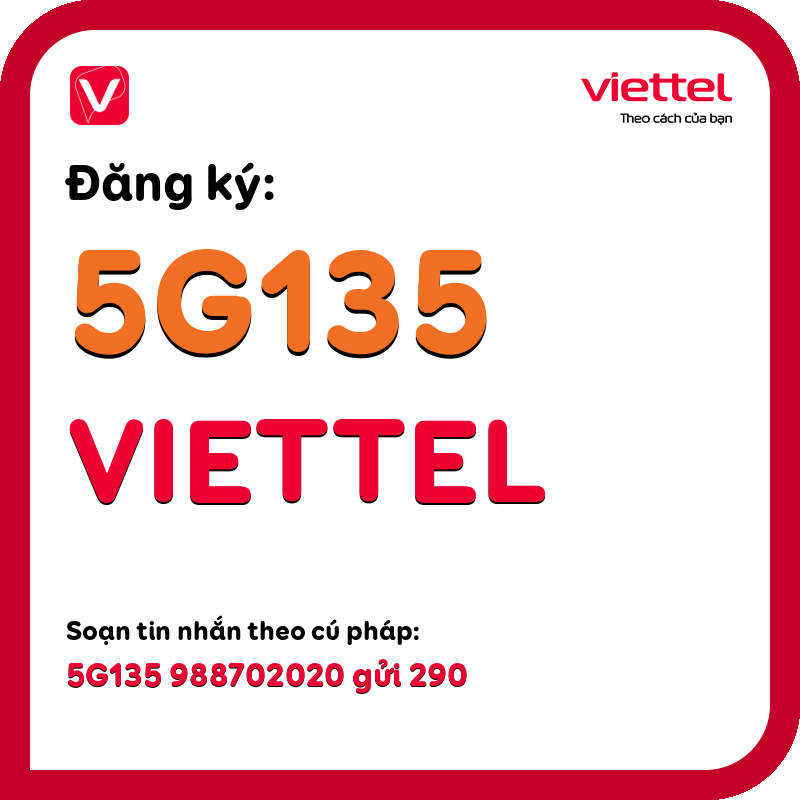 Đăng ký gói 5g135 viettel