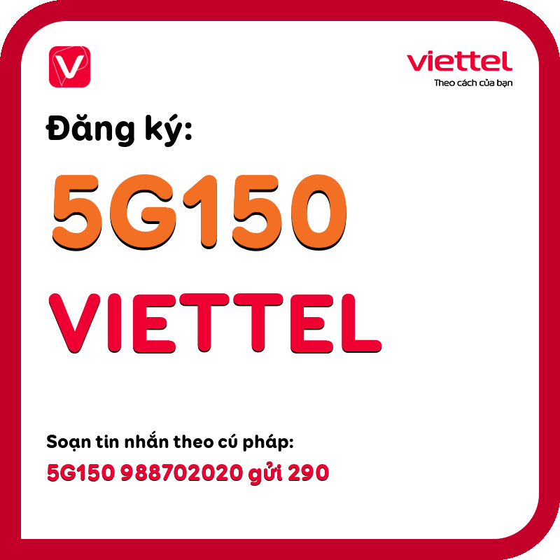 Đăng ký gói 5g150 viettel