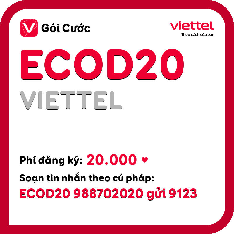 Đăng ký gói ecod20 viettel