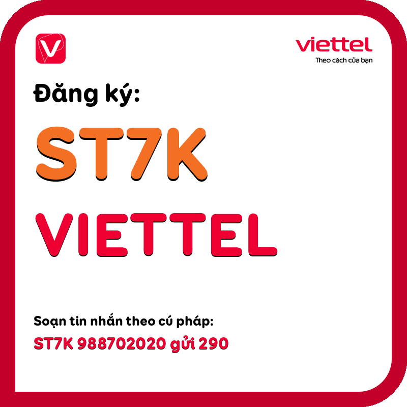 Đăng ký gói st7k viettel