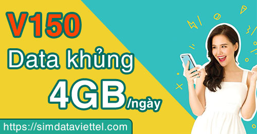 V150 Free gọi nội mang và 4GB data 1 ngày
